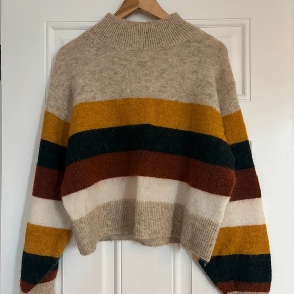 & Other Stories Multicolor Striped Turtleneck Sweater - Picture 3 of 5